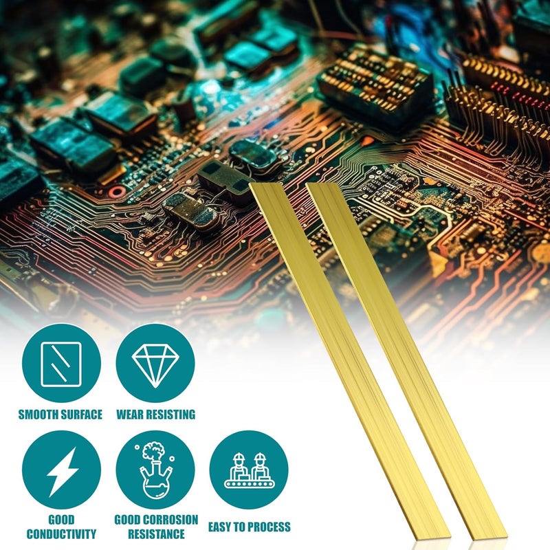 Yaocom 4 Pcs C360 Brass Flat Bar Stock 1/8" x 1" x 12" Rectangle Square Metal Solid Bars Stock Brass Plate for Knife Making, Craft Hobby - Image 4